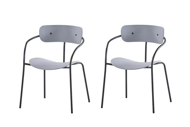 concept-usine-alexia-chaise-salle-manger-gris-clair-lot-2-m-tal image 1