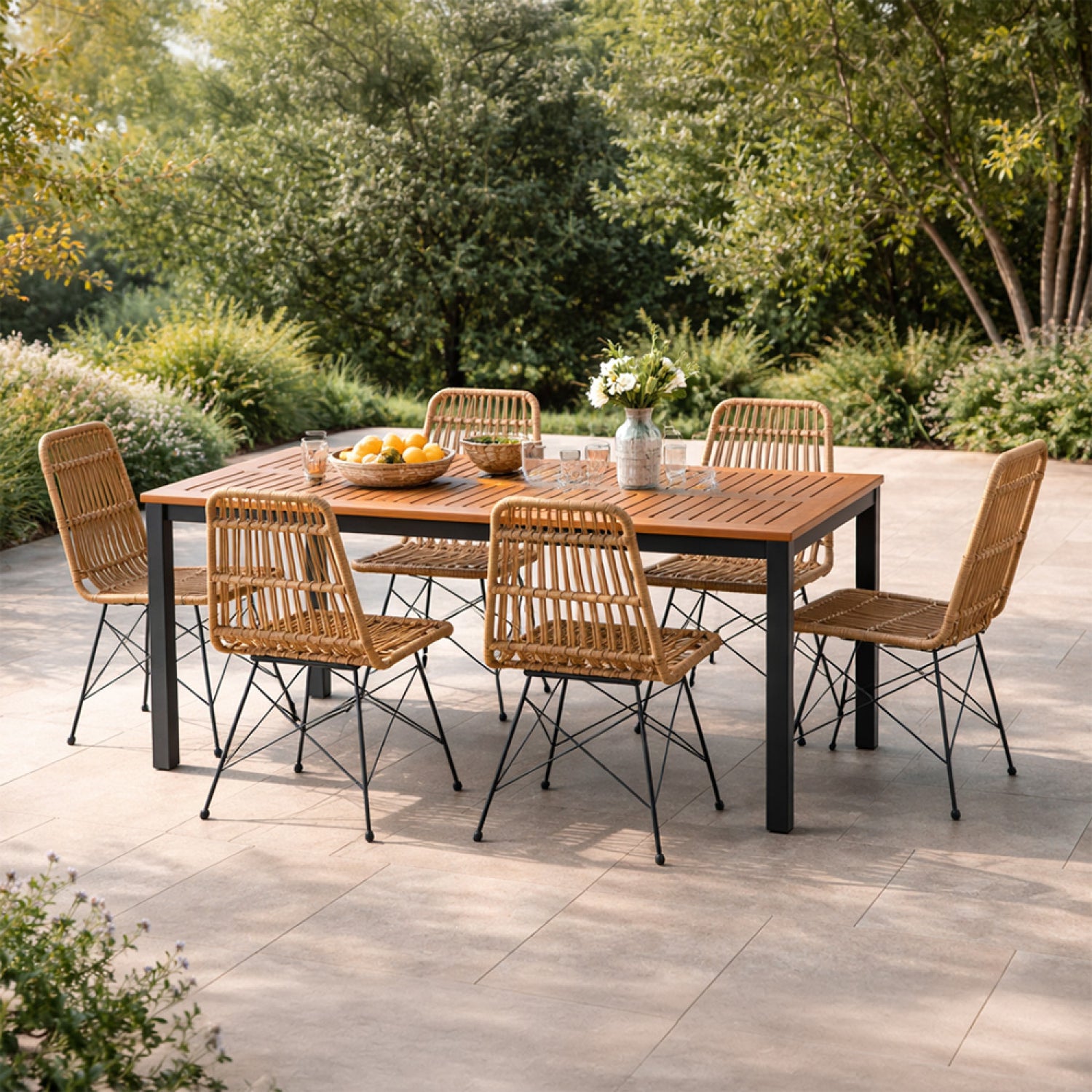 concept-usine-bago-salon-jardin-6-chaises-eucalyptus-rotin image 1