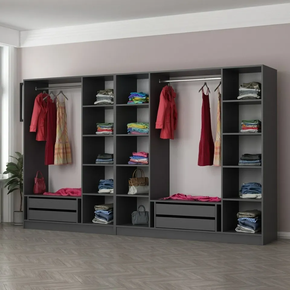 concept-usine-montmartre-dressing-anthracite-315-cm-penderie image 1