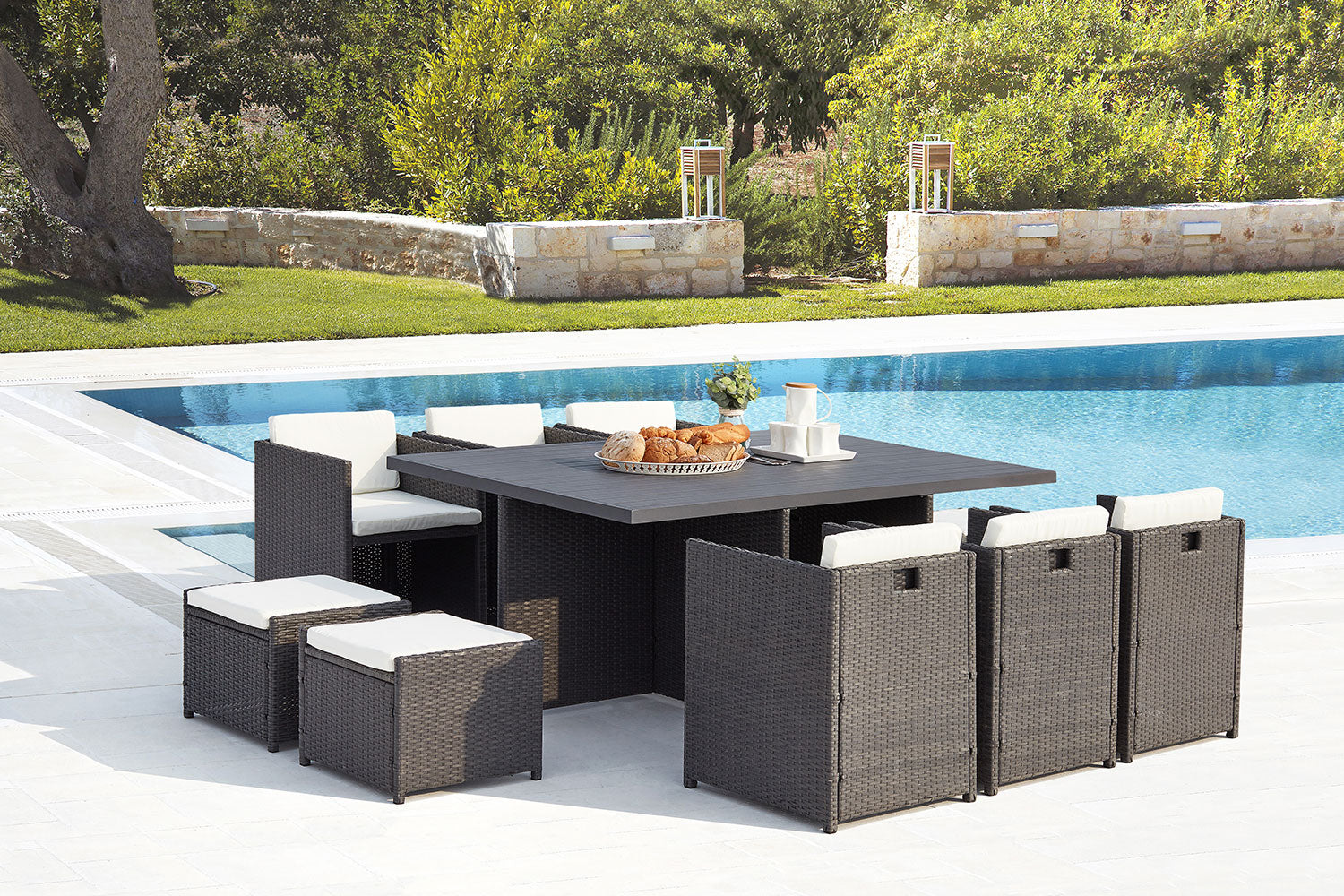 concept-usine-sunset-10-salon-de-jardin-10-places-marron-et-blanc image 1