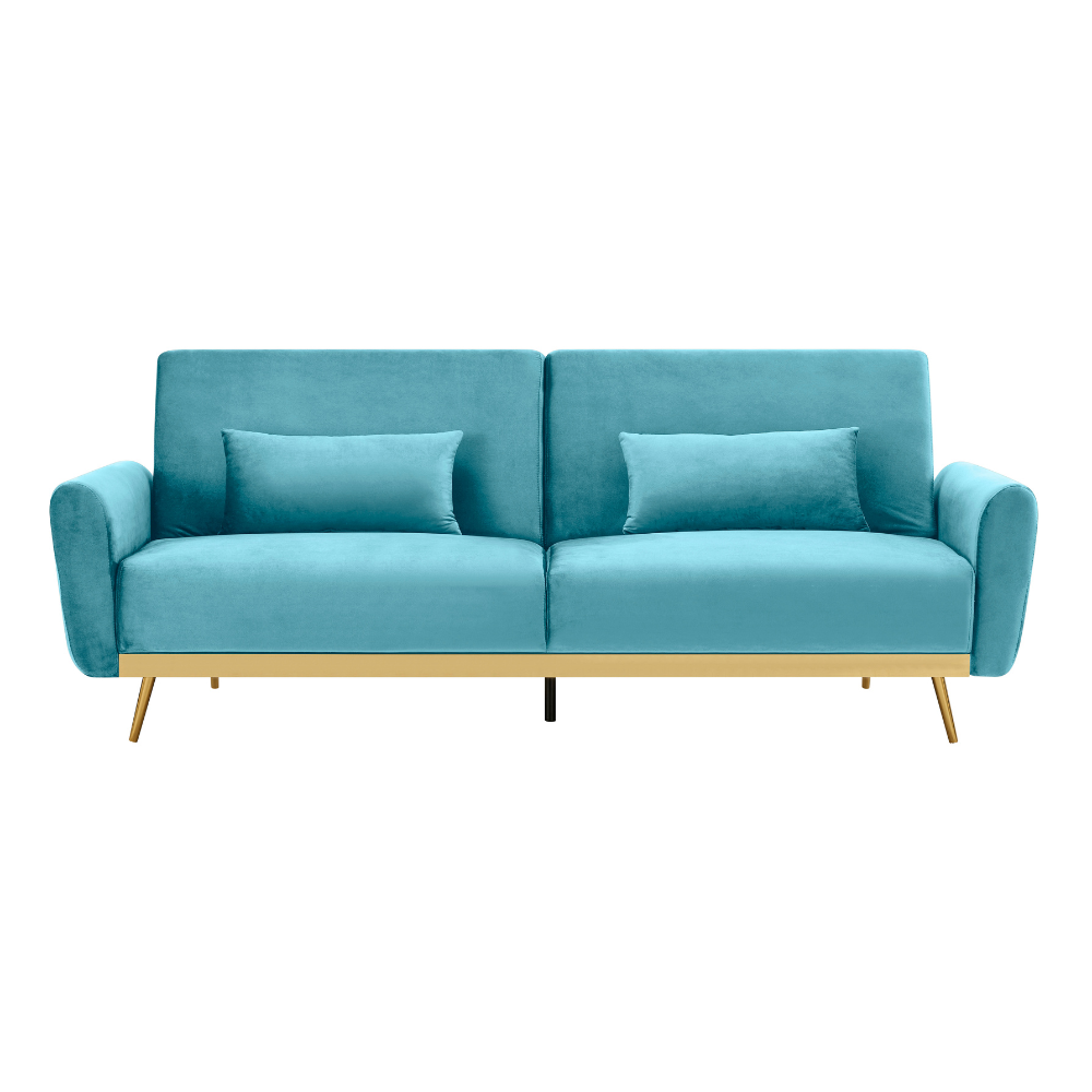 concept-usine-cyano-canap-convertible-velours-bleu-210-cm image 2
