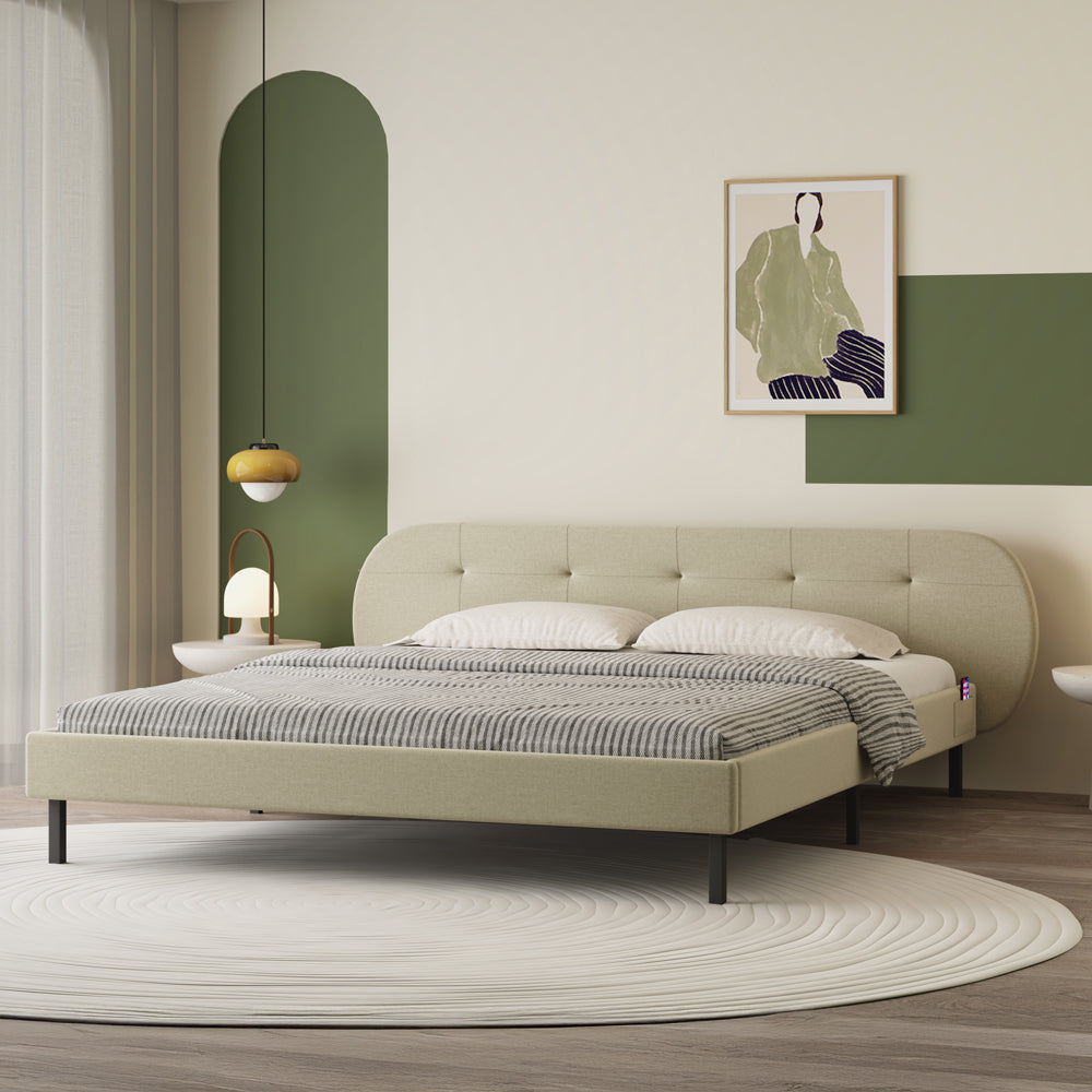 concept-usine-tulsa-lit-tissu-140x190-2-places-beige image 1