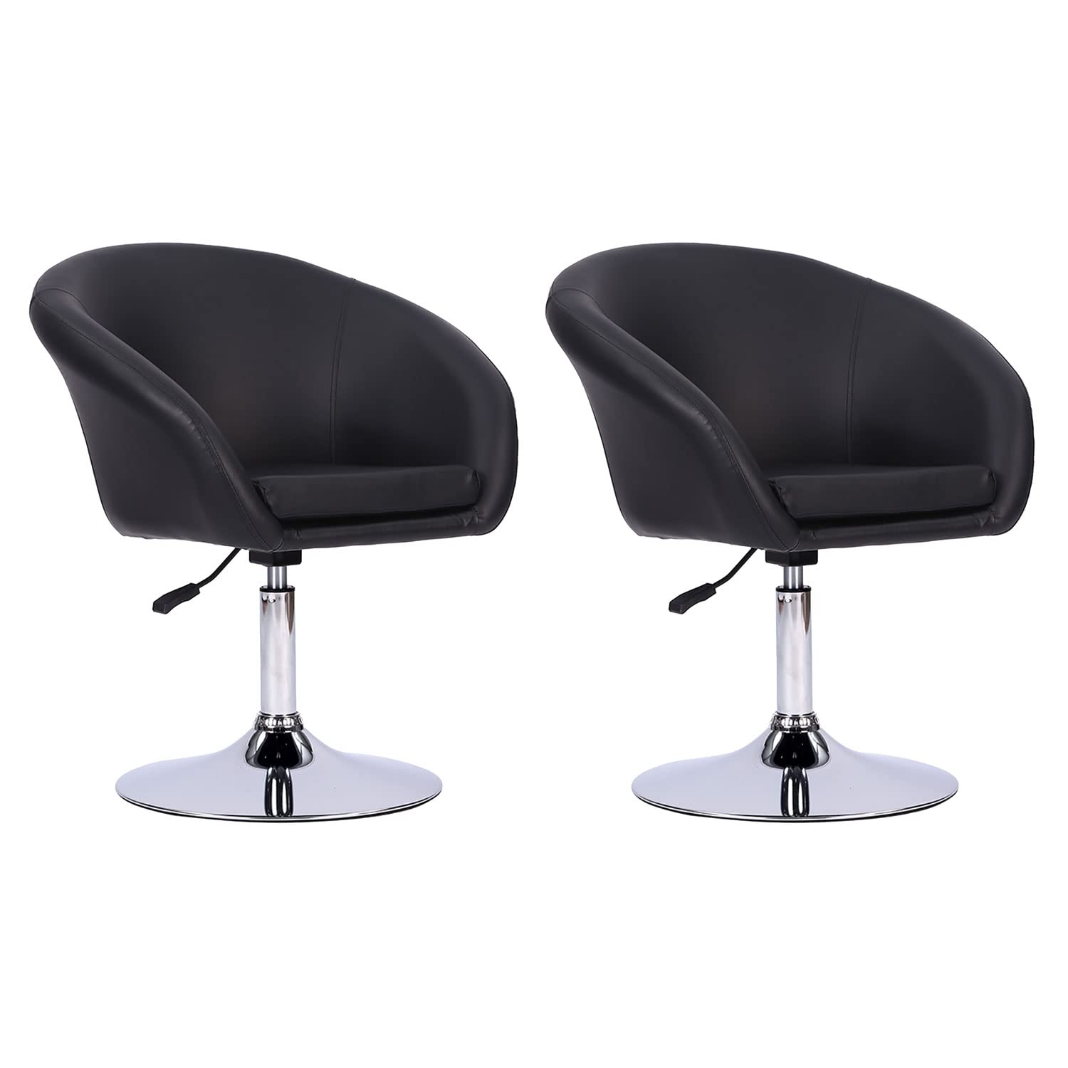 happy-garden-gabin-tabouret-de-bar-noir-simili-r-glable image 1