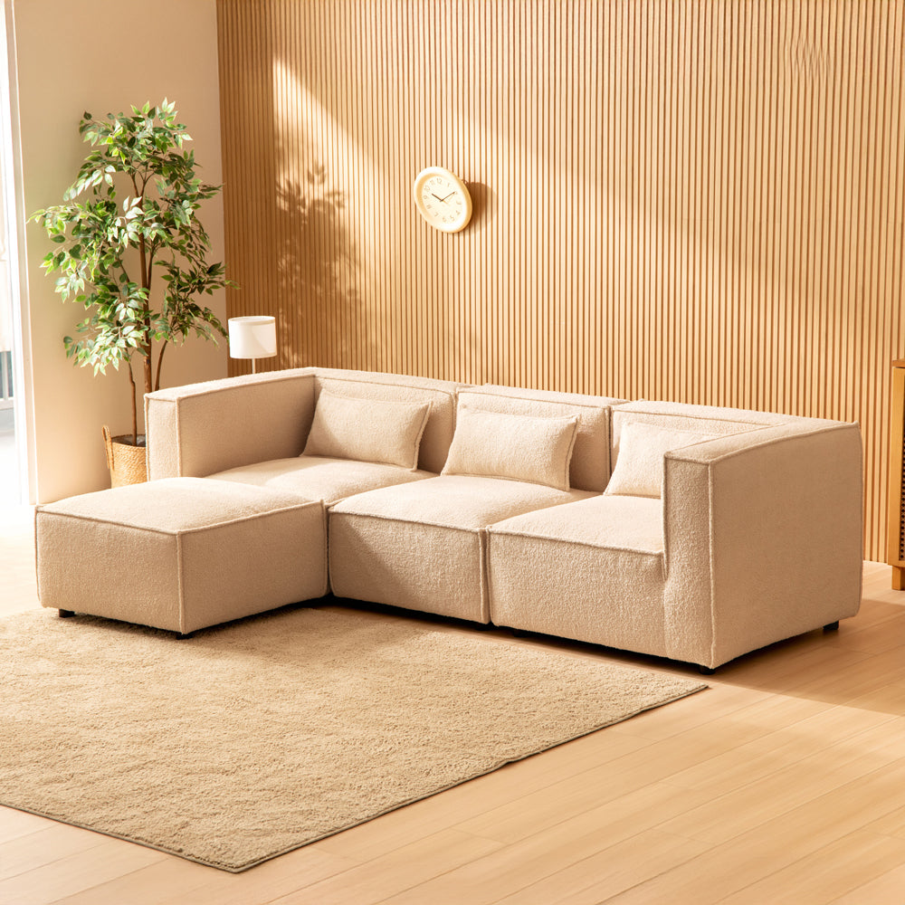 concept-usine-modular-canap-3-places-bouclette-beige image 1