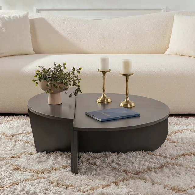concept-usine-vari-table-basse-ronde-noire-90-cm image 1