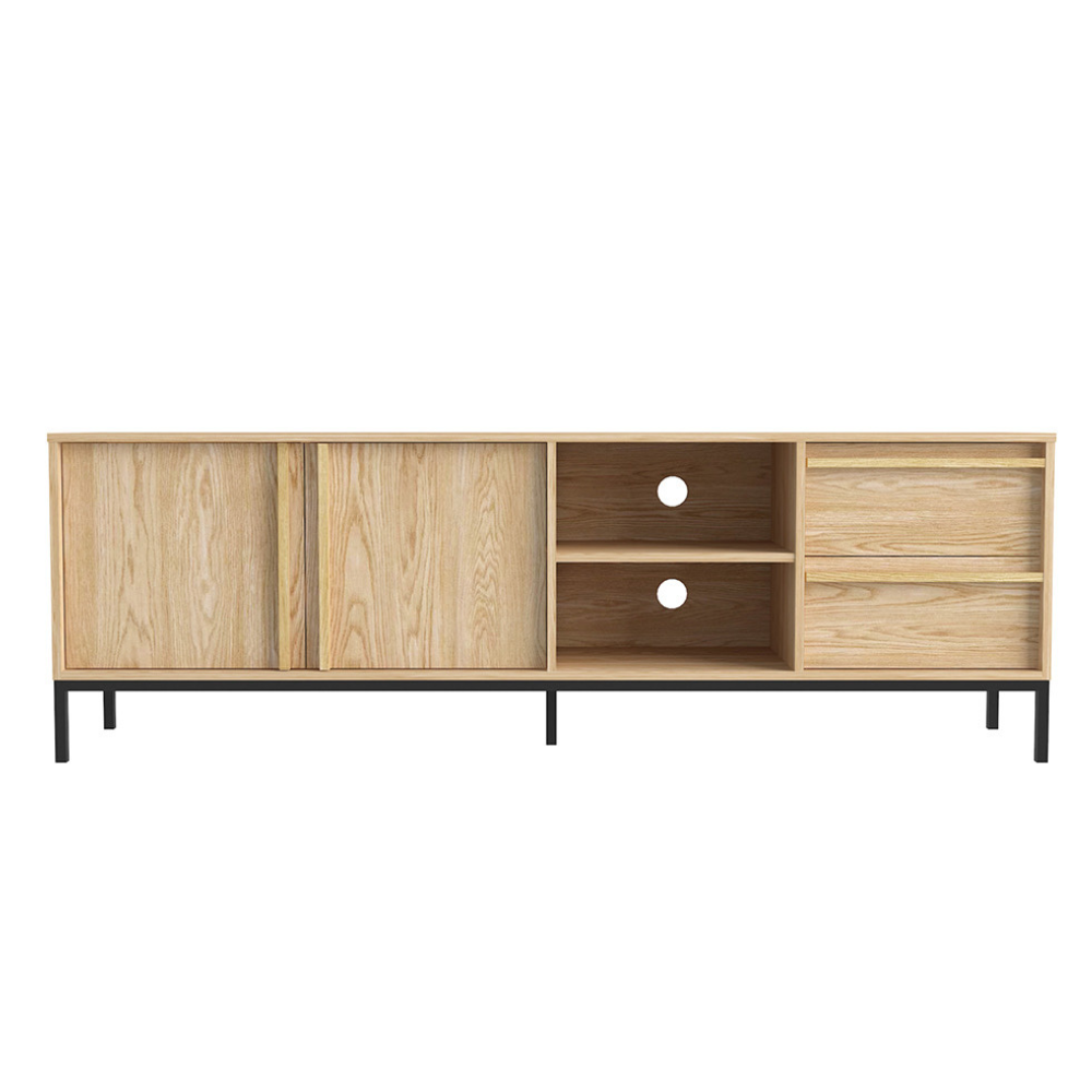 concept-usine-budapest-buffet-bois-180-cm-2-portes-industriel image 2