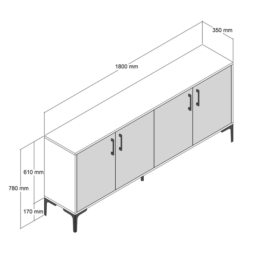 concept-usine-arkel-buffet-bois-180-cm-4-portes-design image 5