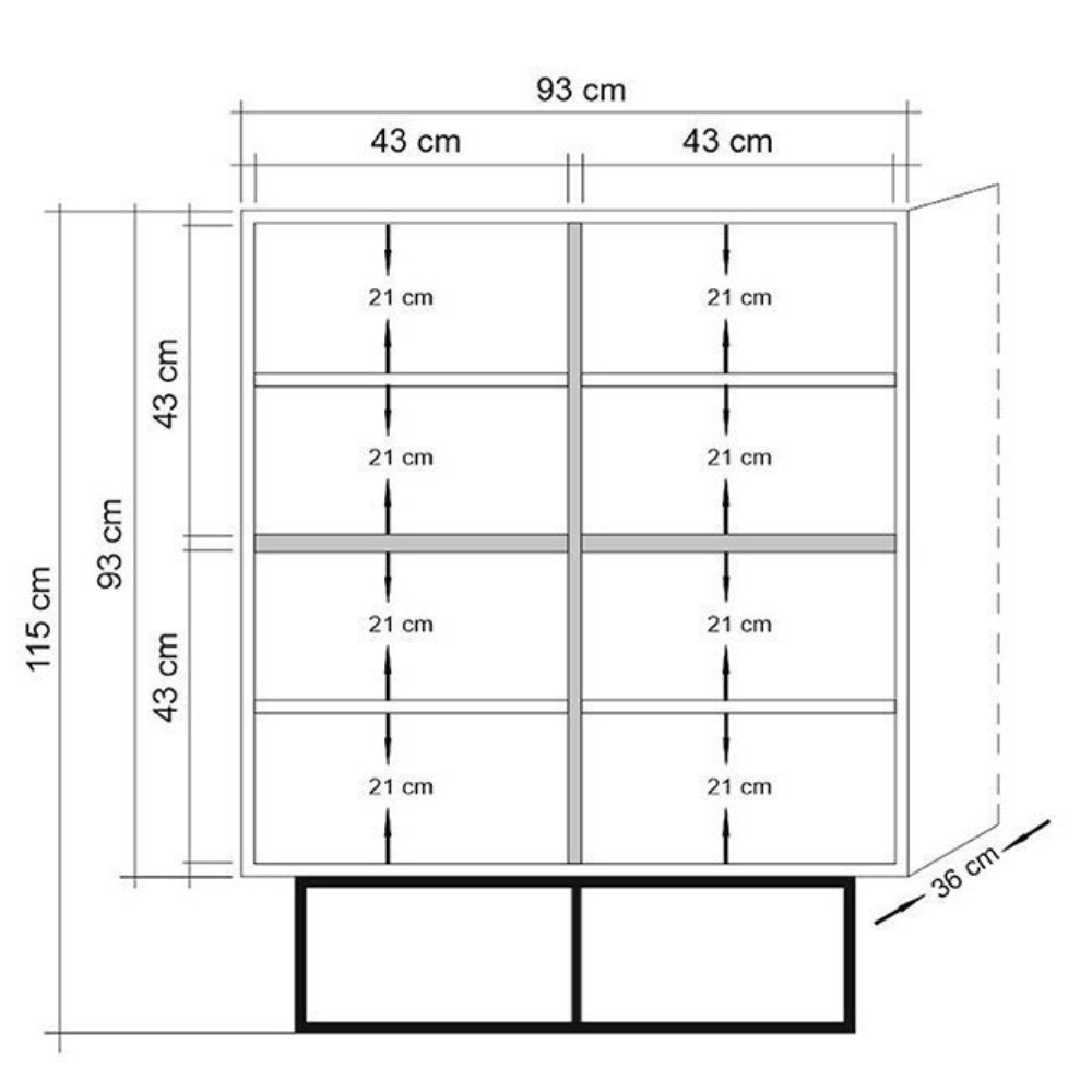 concept-usine-bresov-buffet-90-cm-noir-et-bois-avec-porte image 7