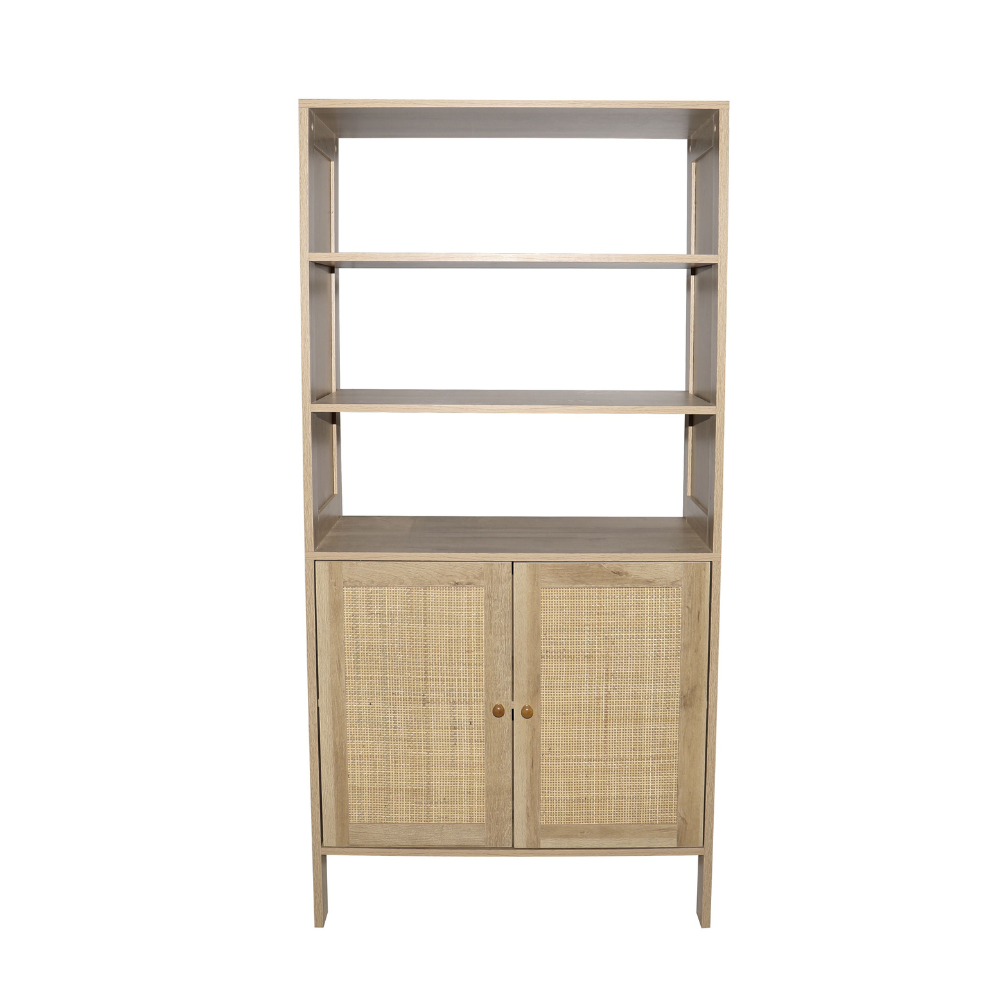 concept-usine-cange-biblioth-que-bois-cannage-scandinave image 3