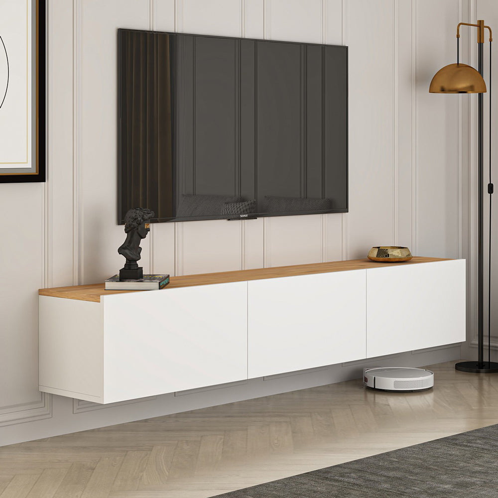 concept-usine-hal-meuble-tv-suspendu-blanc-150-cm image 1
