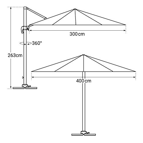 happy-garden-molokai-parasol-d-port-led-3x4-m-taupe image 8
