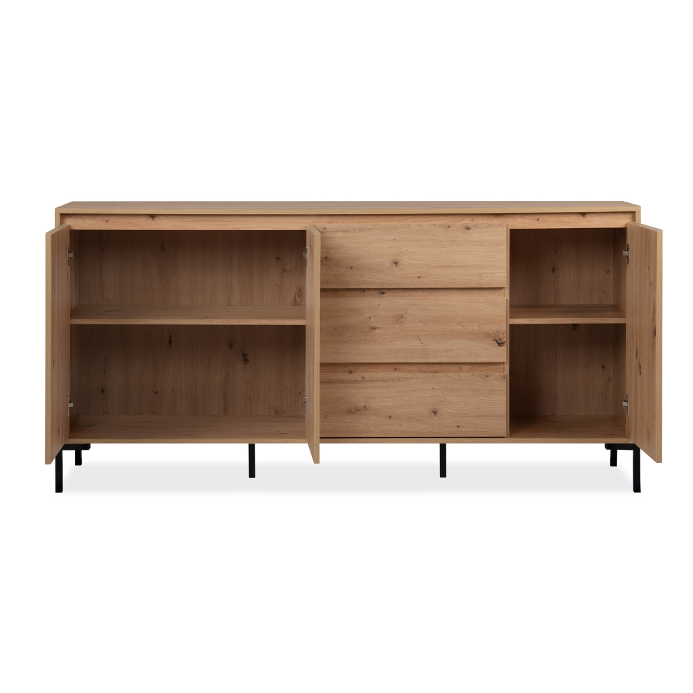 concept-usine-navi-buffet-bois-et-m-tal-170-cm-3-portes image 6