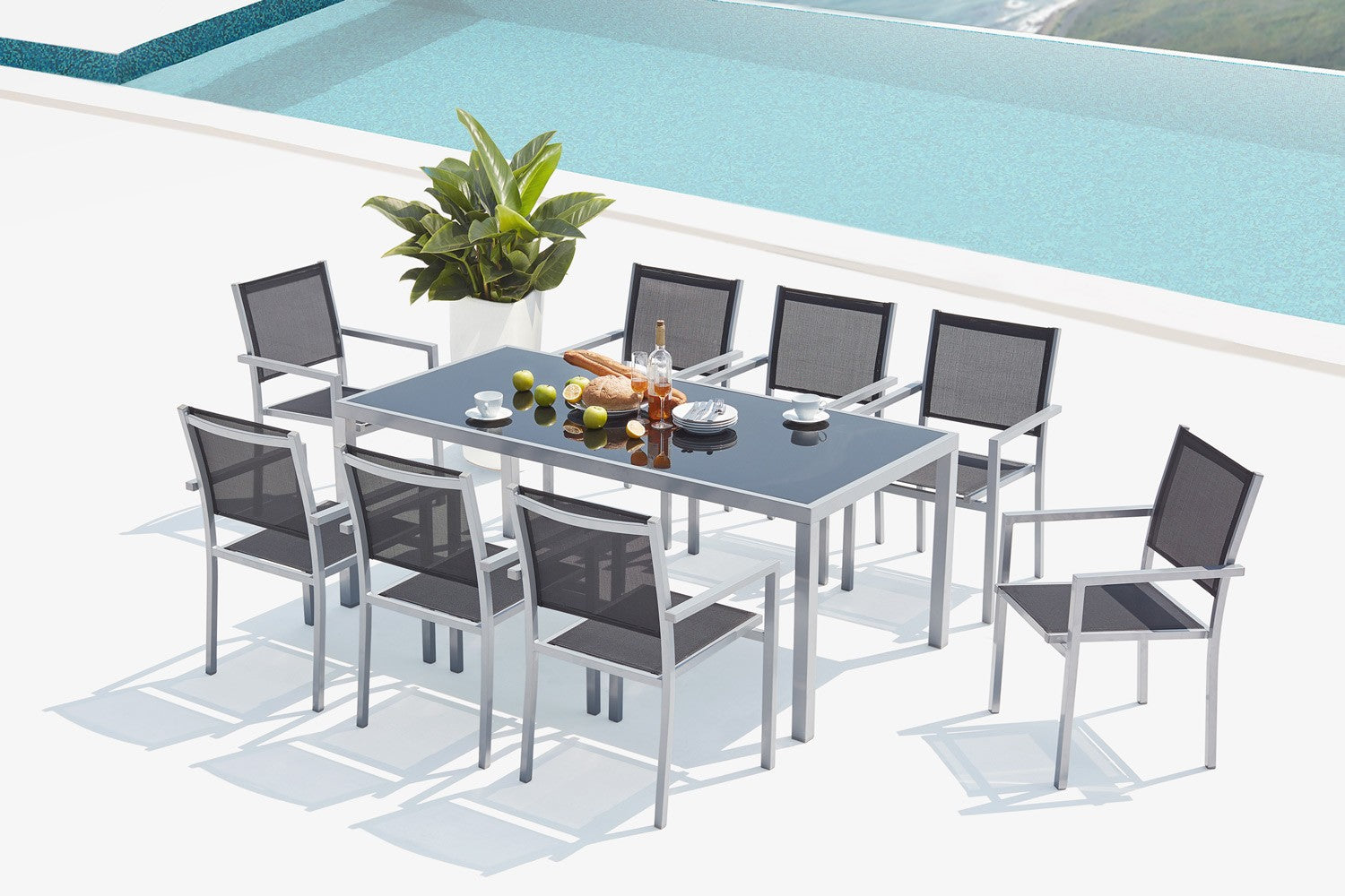 concept-usine-salerne-ensemble-jardin-8-places-aluminium-gris image 1