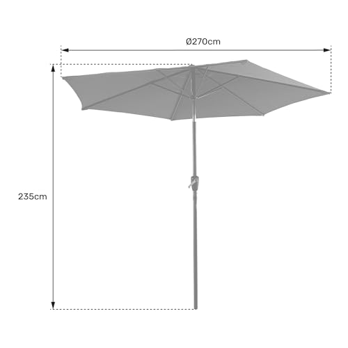happy-garden-hapuna-parasol-droit-rond-2-70m-noir-inclinable image 7