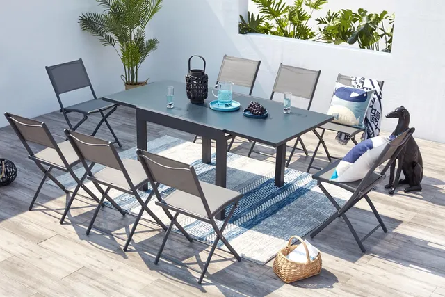 concept-usine-cualica-salon-de-jardin-4-places-gris-fonc image 1