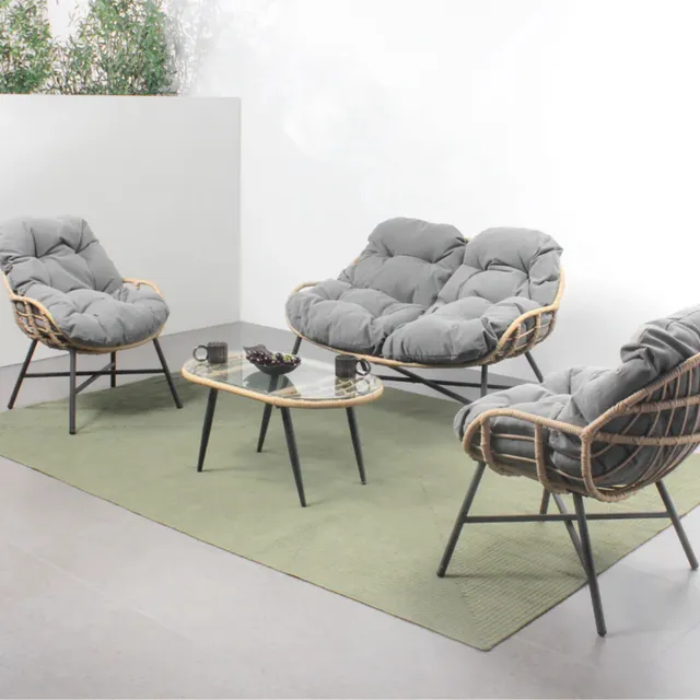 concept-usine-evora-salon-de-jardin-4-places-beige image 1