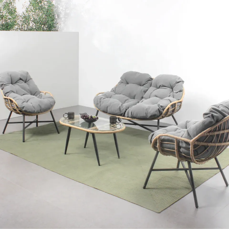 concept-usine-evora-salon-de-jardin-4-places-beige image 1