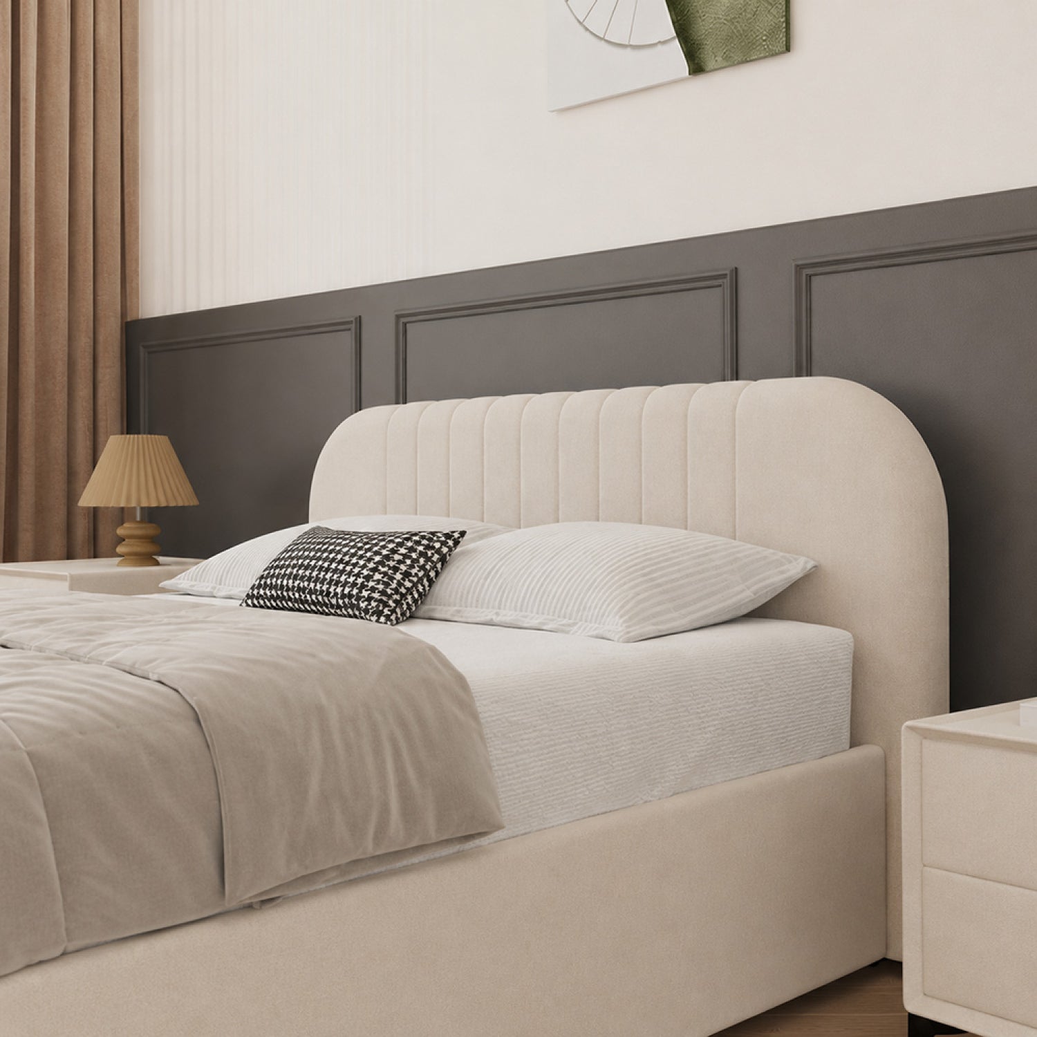 concept-usine-irvine-lit-coffre-160x200-velours-beige-avec-rangement image 5