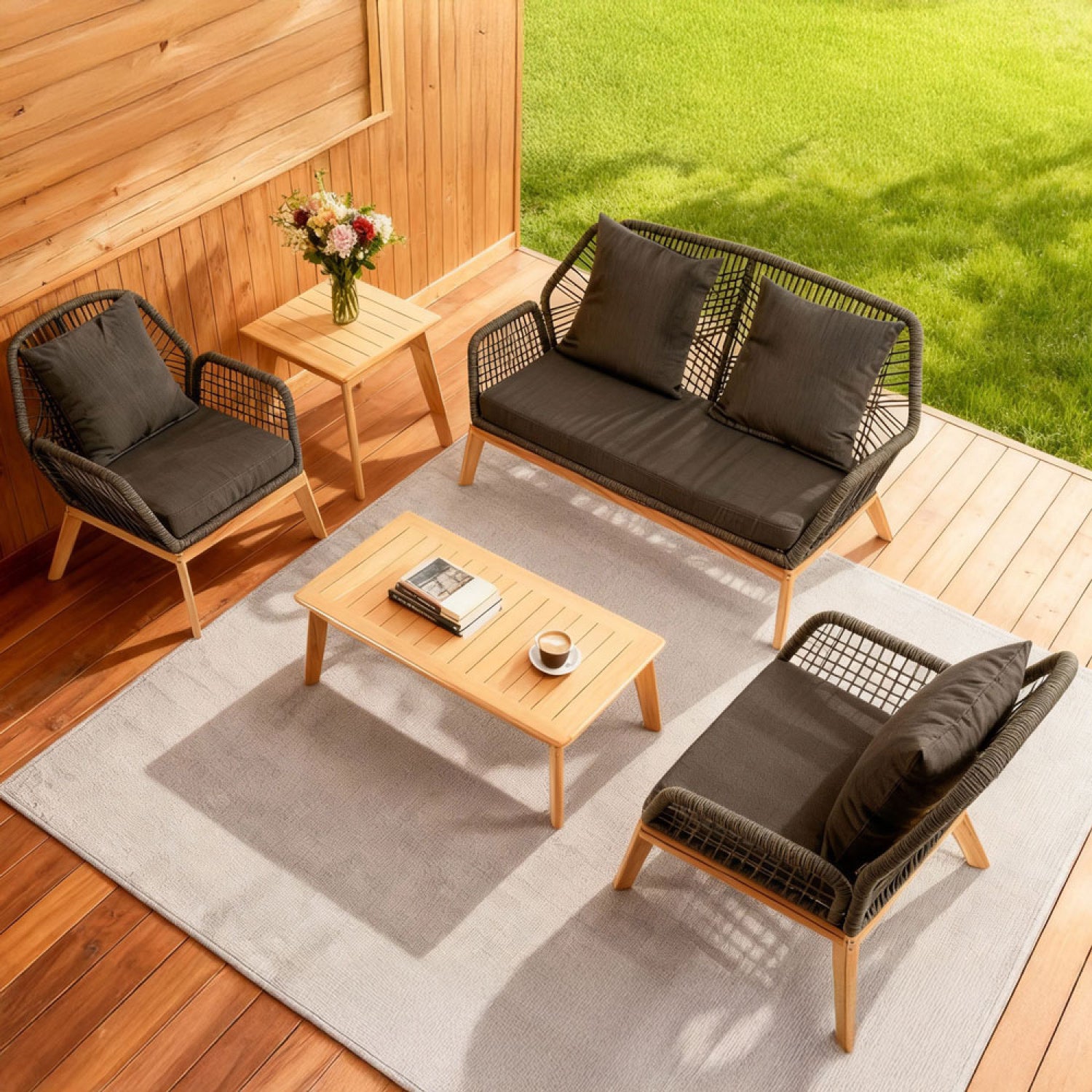 concept-usine-rosario-salon-de-jardin-4-places-gris-bois image 6