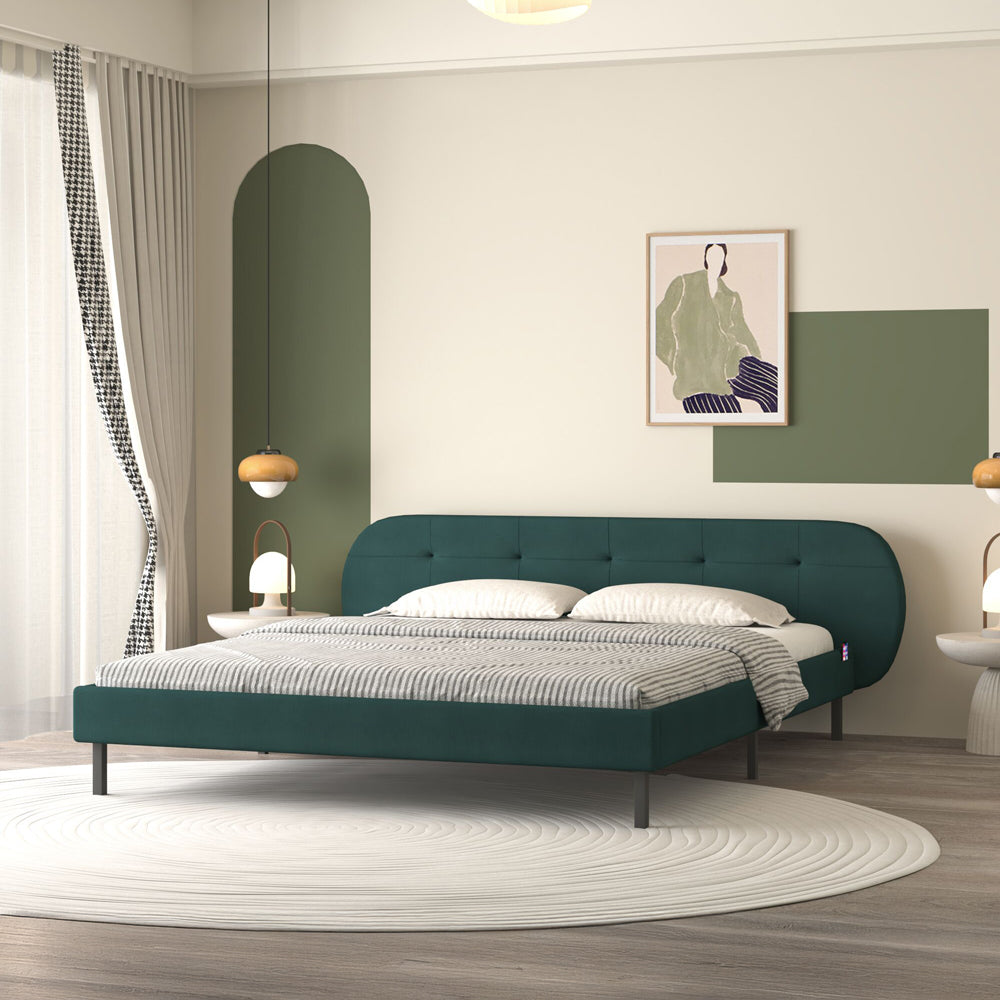 concept-usine-tulsa-160x200-lit-double-tissu-beige-avec-rangement image 2