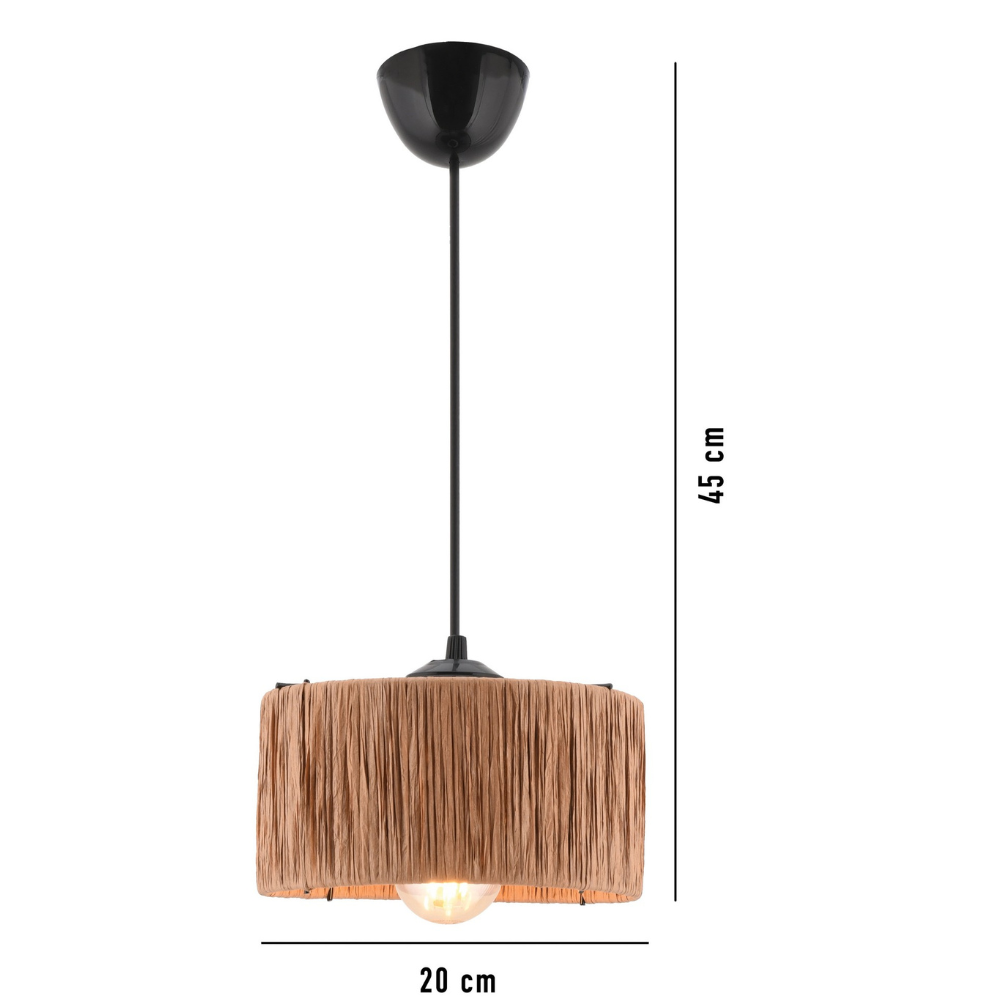 concept-usine-clarisse-suspension-raphia-beige-m-tal-noir image 5