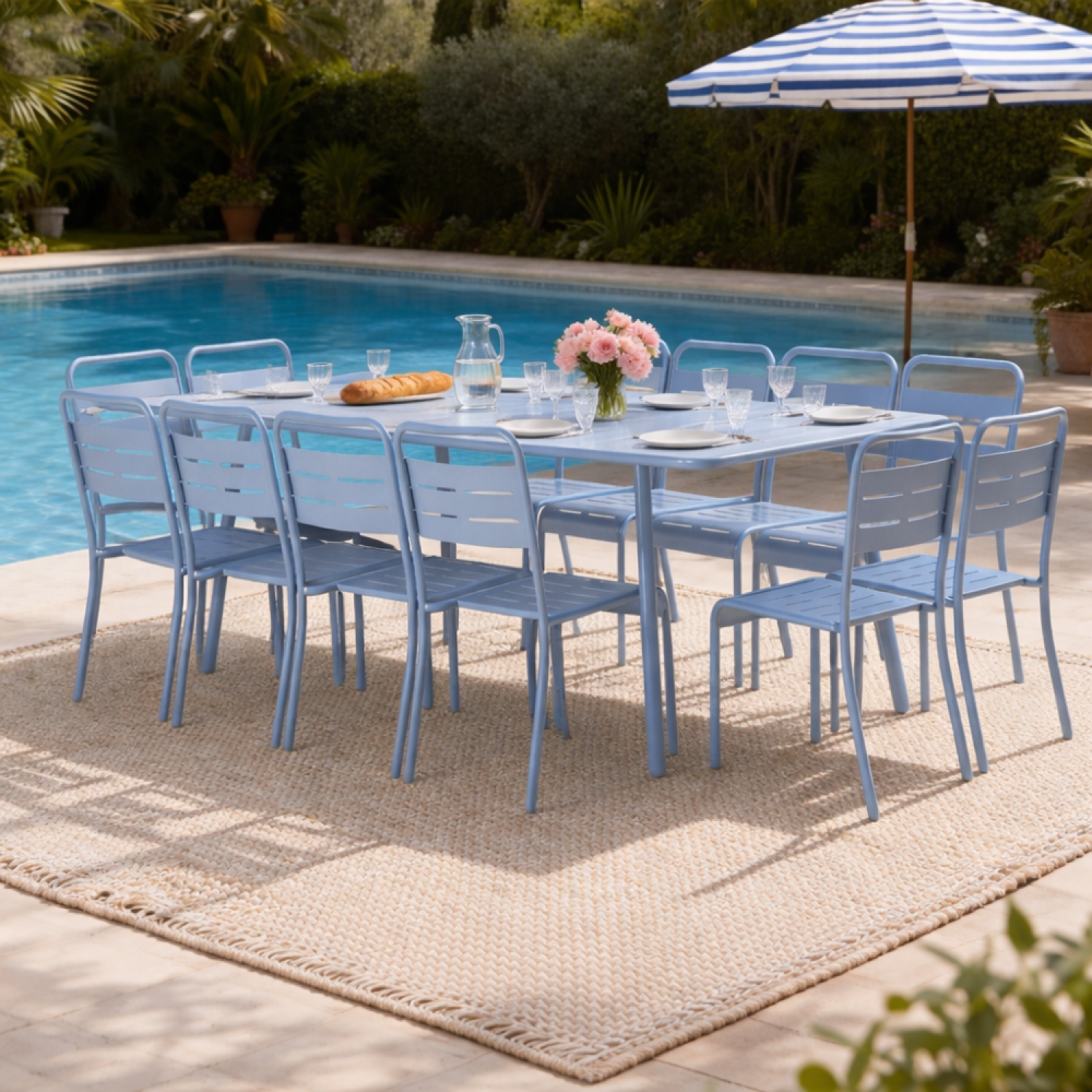 concept-usine-bergame-table-de-jardin-10-12-places-bleue image 5