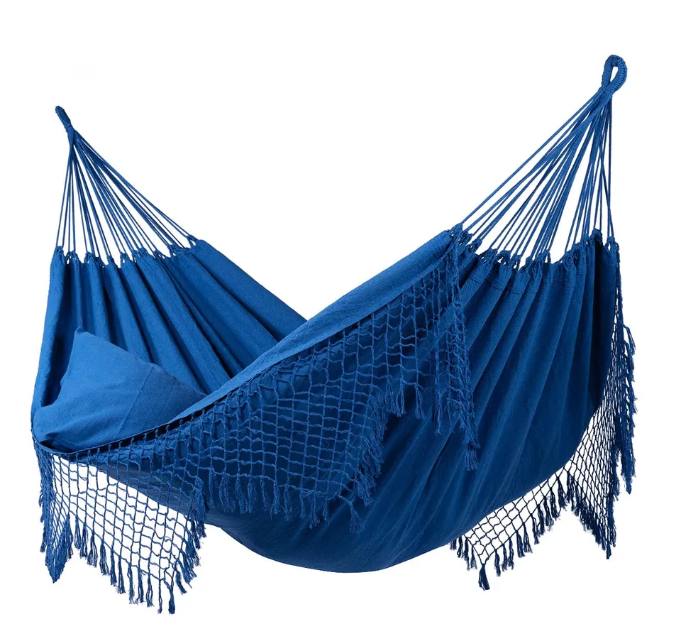tropilex-fringes-sublime-hamac-double-bleu-marine-350-cm image 1