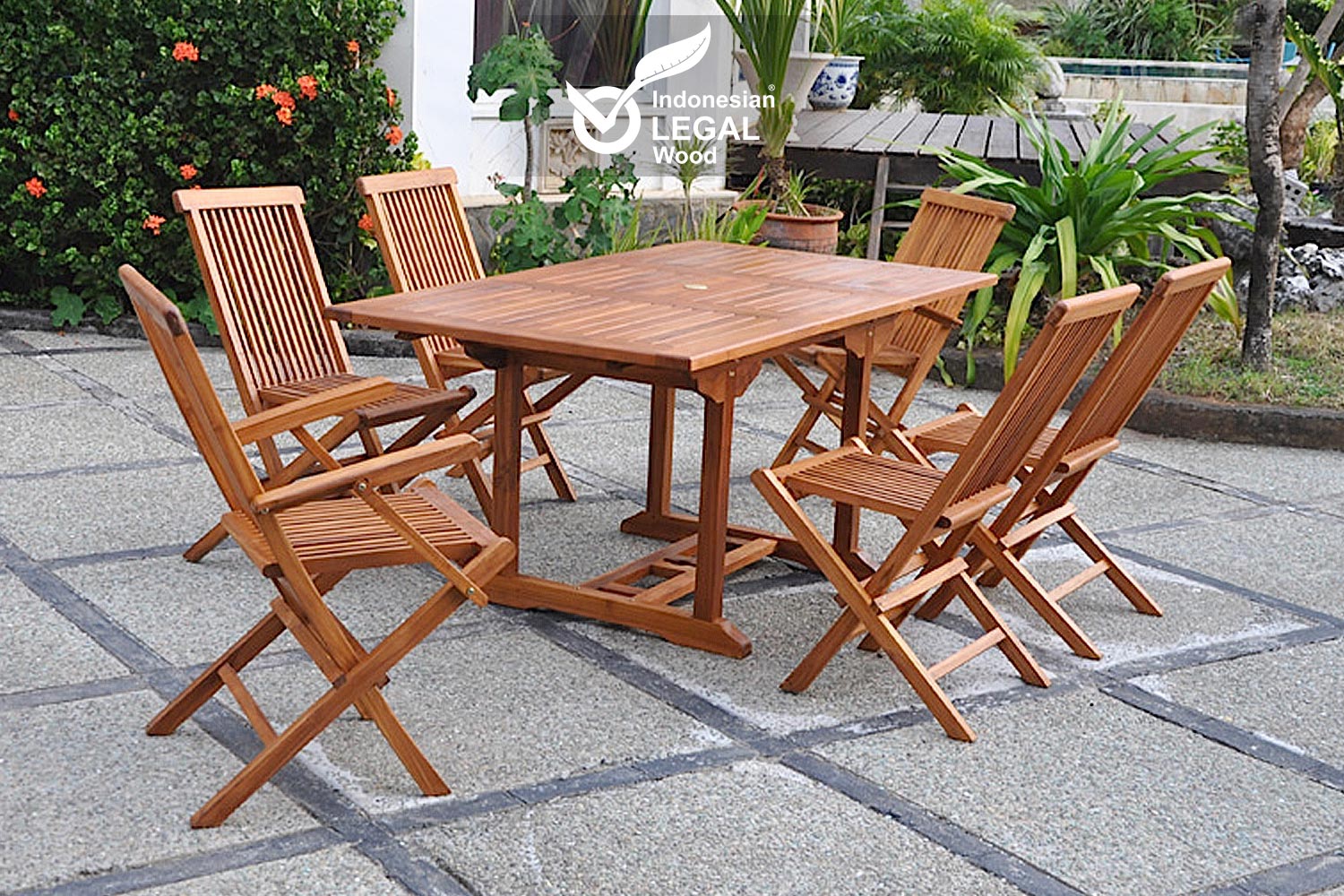 concept-usine-lubok-6-salon-jardin-teck-extensible-6-chaises image 2