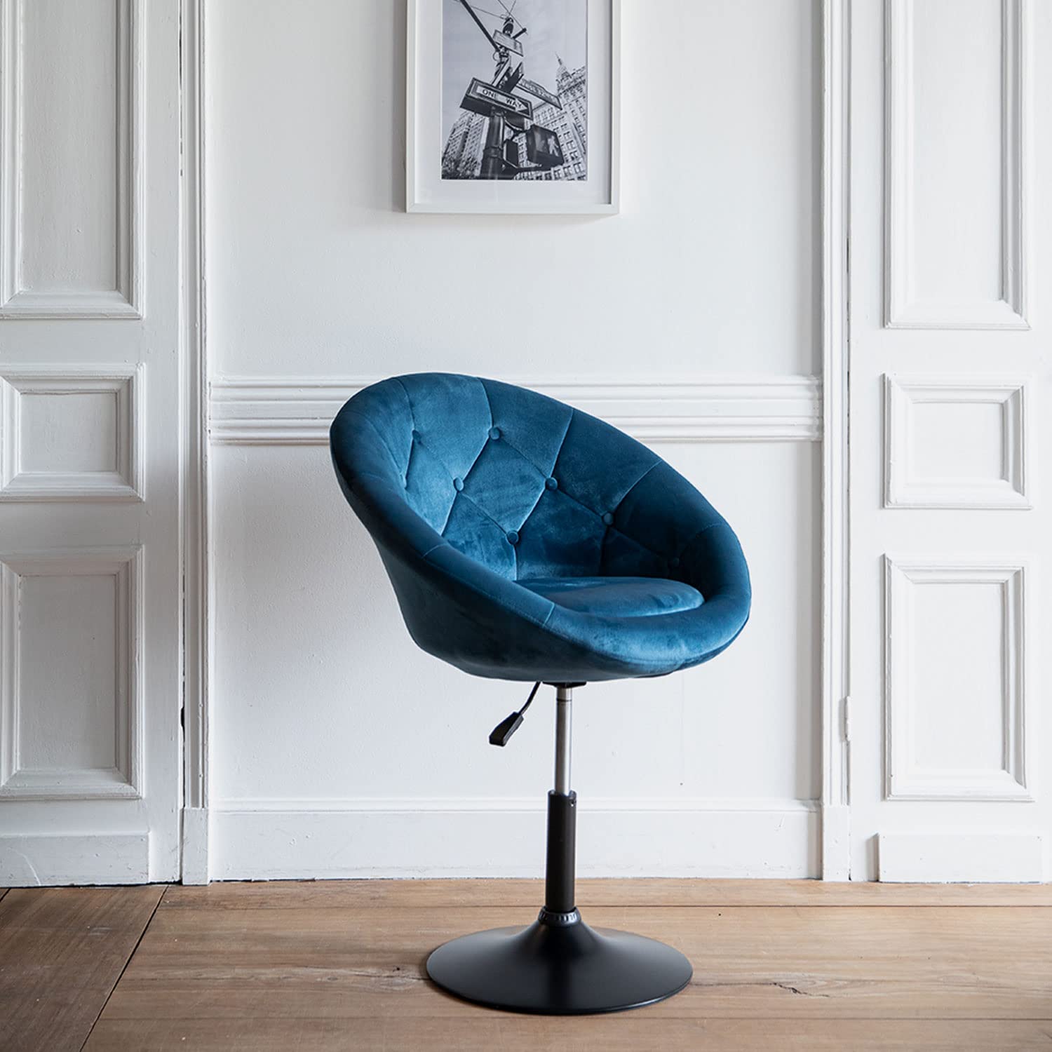 happy-garden-edgar-tabouret-de-bar-velours-bleu-r-glable image 2