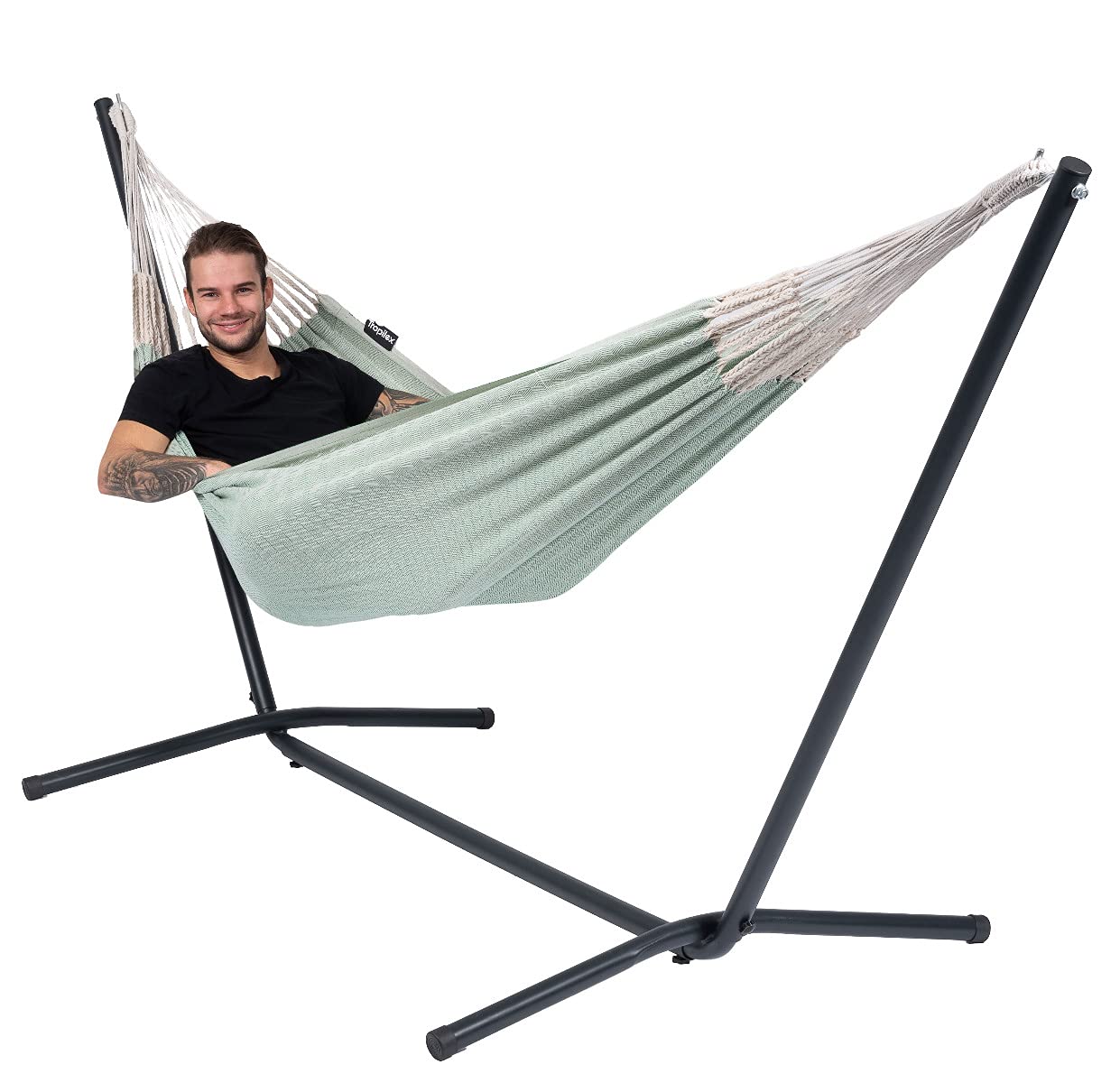 tropilex-natural-hamac-jardin-1-personne-vert-pastel-320-cm image 7