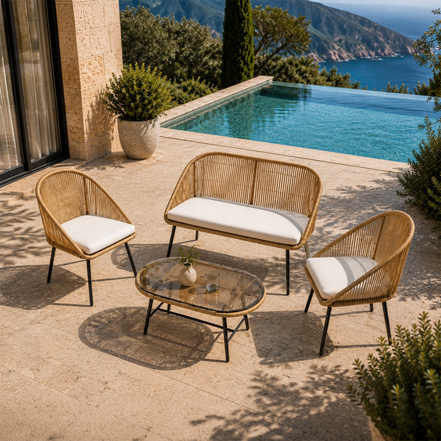concept-usine-ravello-salon-de-jardin-rotin-4-places-beige image 3