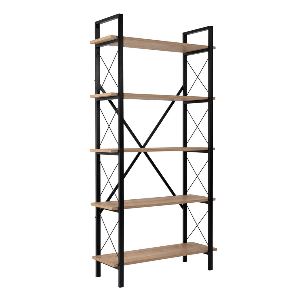 concept-usine-elysian-biblioth-que-bois-m-tal-180-cm-industriel image 5
