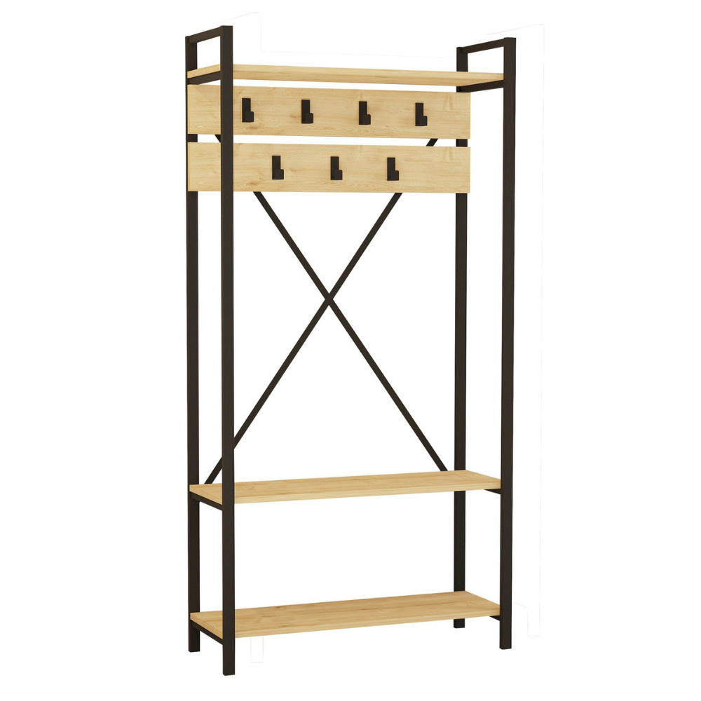 concept-usine-lubin-meuble-entr-e-bois-noir-porte-manteau image 2