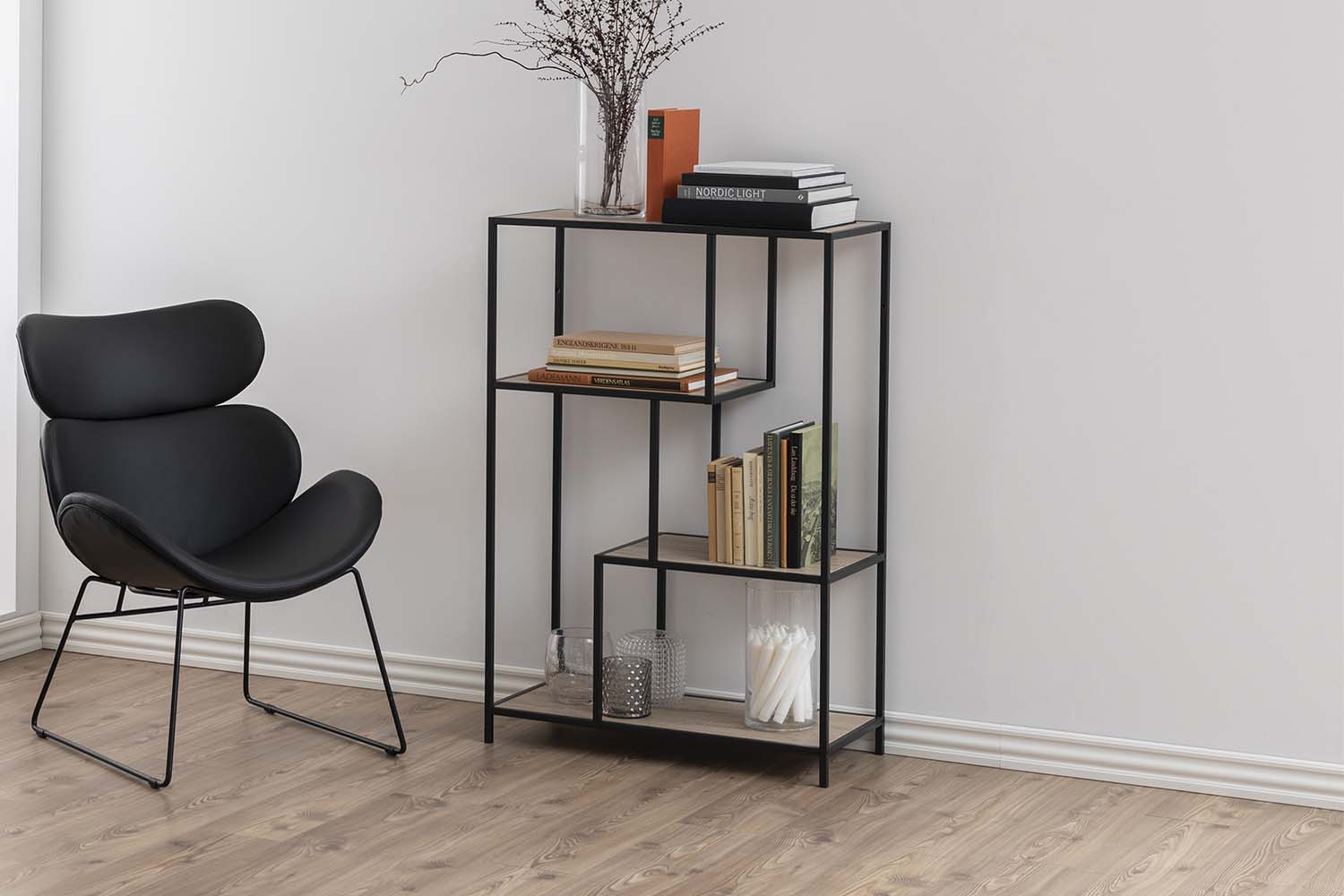 concept-usine-factory-meuble-rangement-salon-biblioth-que-bois-noir image 1