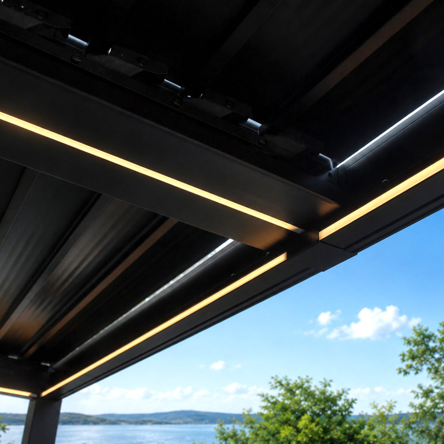 concept-usine-corfu-led-3x3m-pergola-bioclimatique-noire image 7