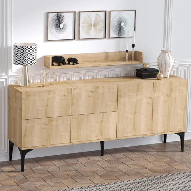 concept-usine-assen-buffet-bois-186-cm-avec-portes image 1