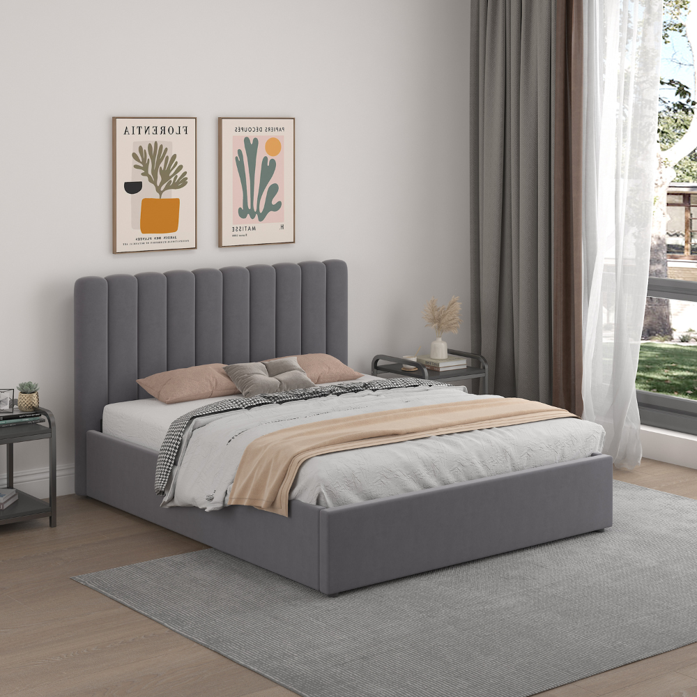 concept-usine-savannah-lit-coffre-velours-beige-140x190 image 2