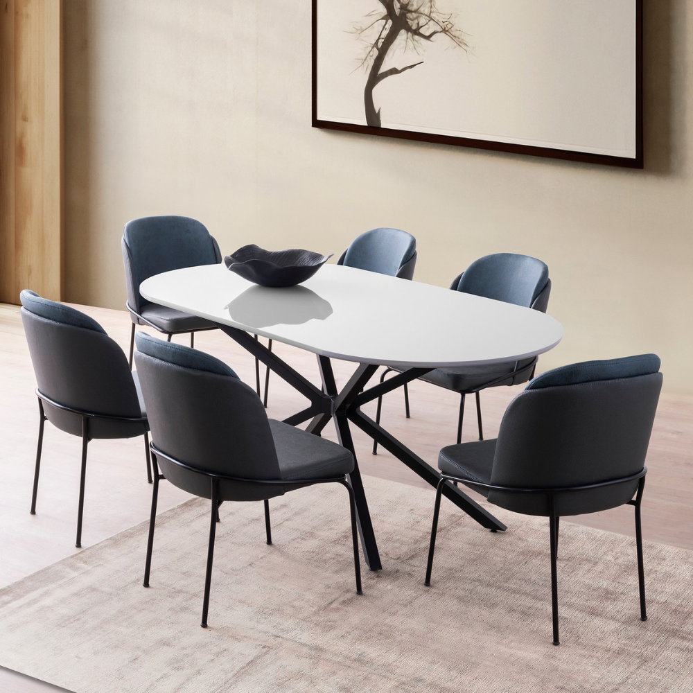 concept-usine-karvia-table-salle-manger-6-places-grise image 2