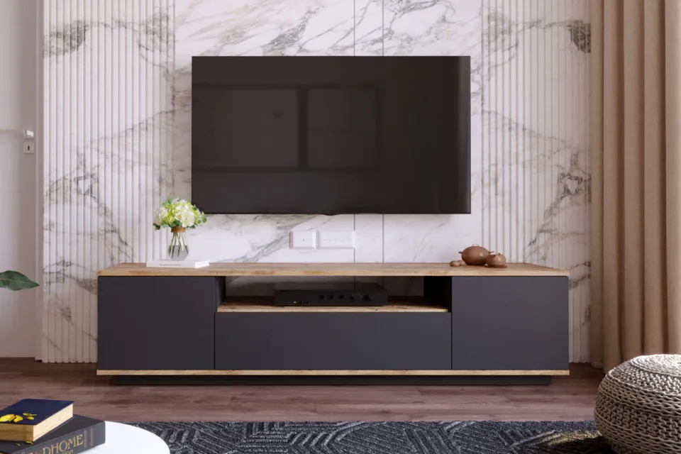concept-usine-tyro-meuble-tv-bois-blanc-niche-180-cm image 1