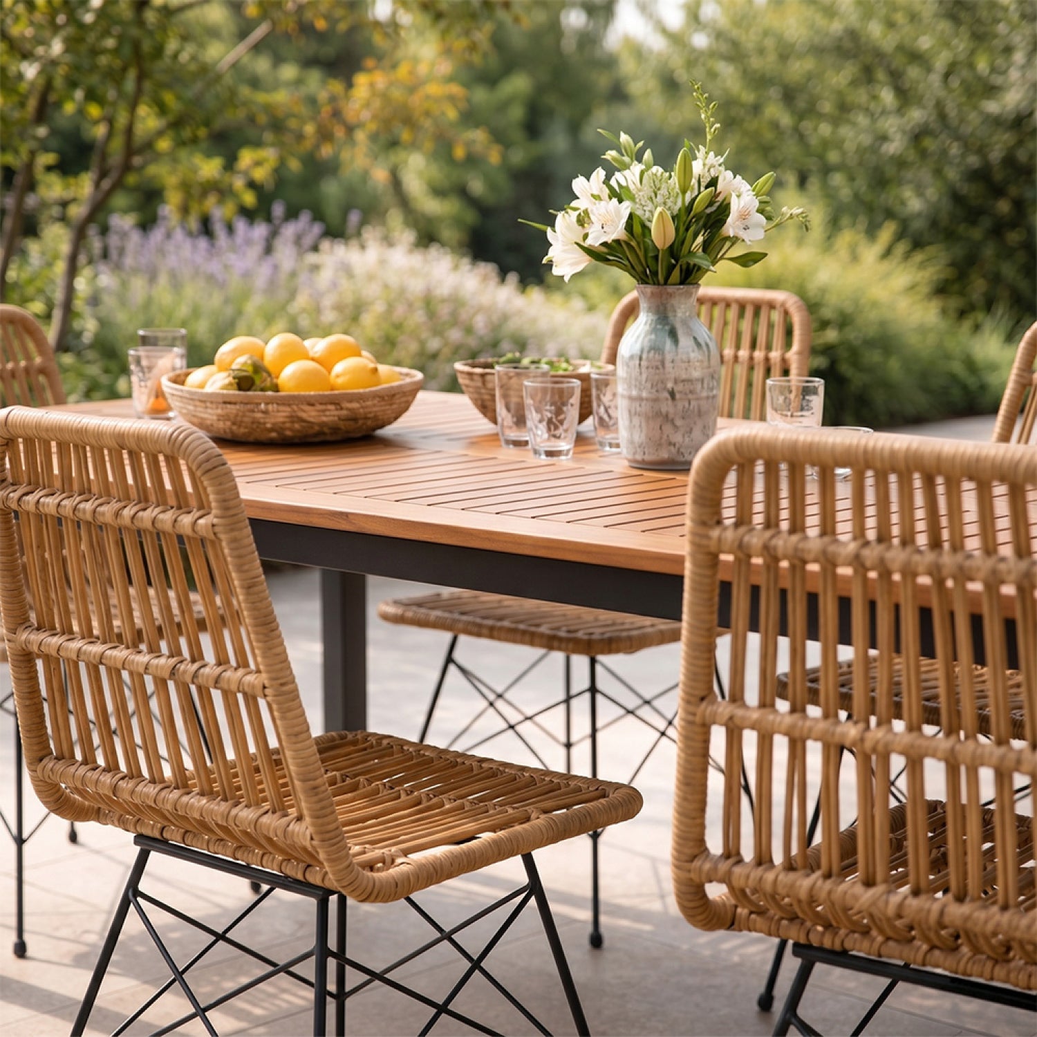 concept-usine-bago-lot-6-chaises-jardin-rotin-bois image 4