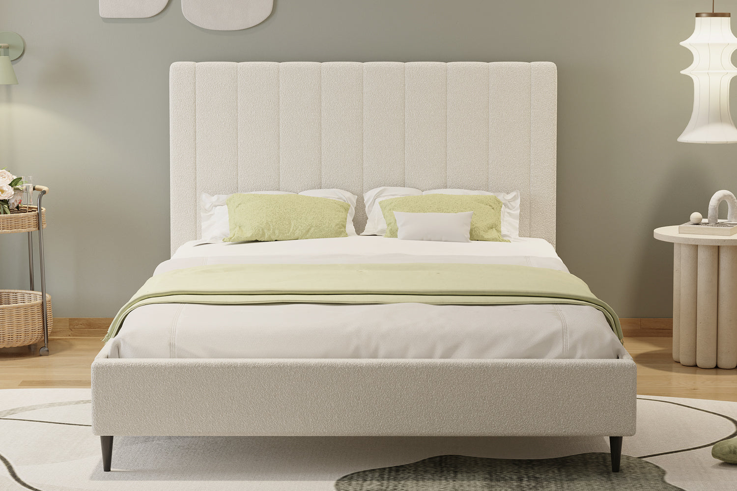 concept-usine-cambridge-lit-bouclette-140x190-beige-2-places image 2