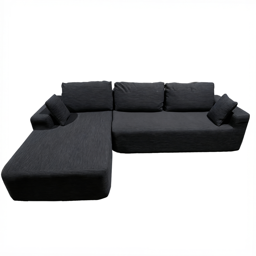 concept-usine-hove-canap-angle-velours-gris-anthracite image 8