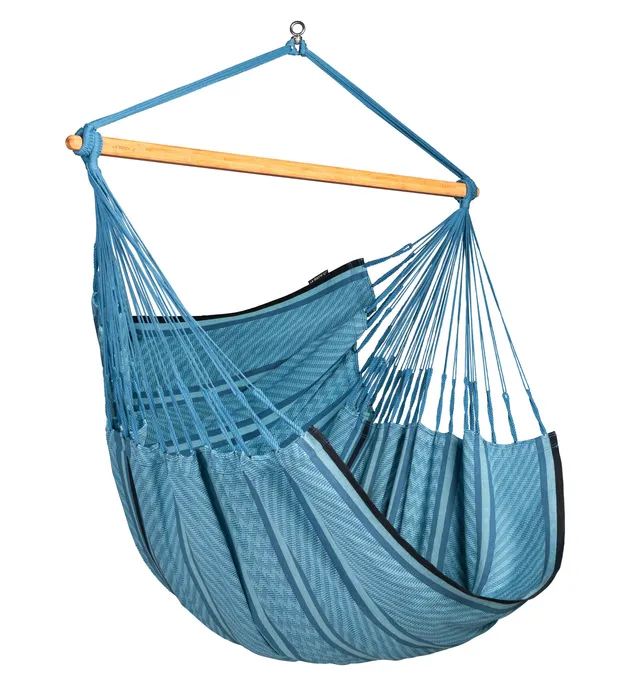 la-siesta-habana-blue-zebra-fauteuil-suspendu-coton-bio image 1