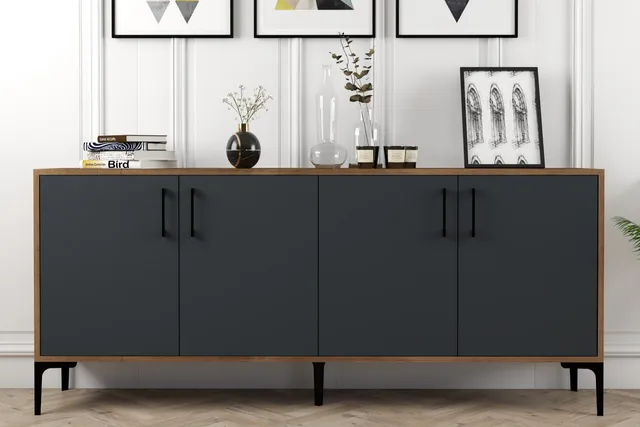 concept-usine-arkel-buffet-bois-180-cm-4-portes-design image 1