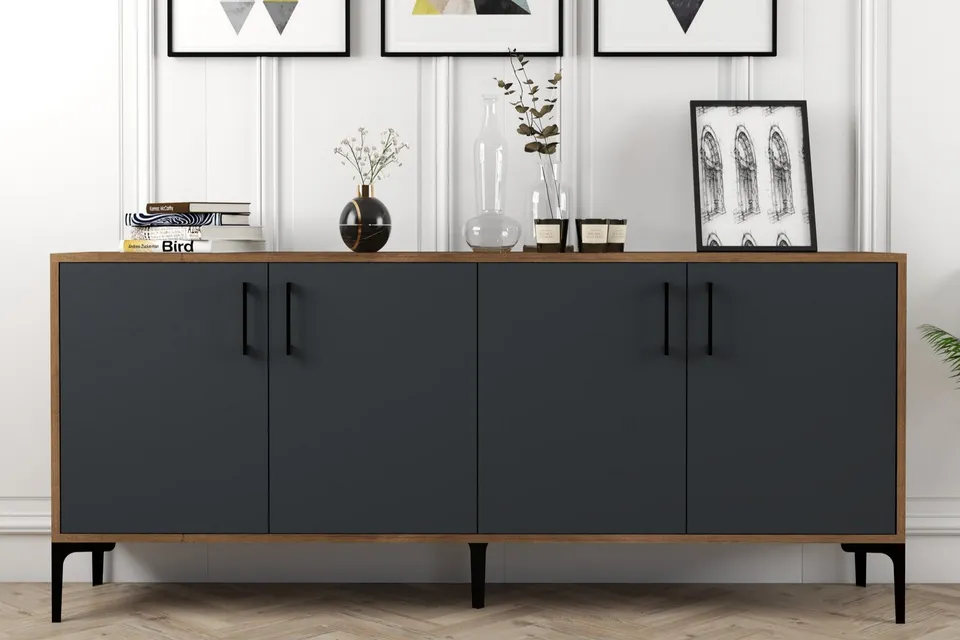 concept-usine-arkel-buffet-bois-180-cm-4-portes-design image 1