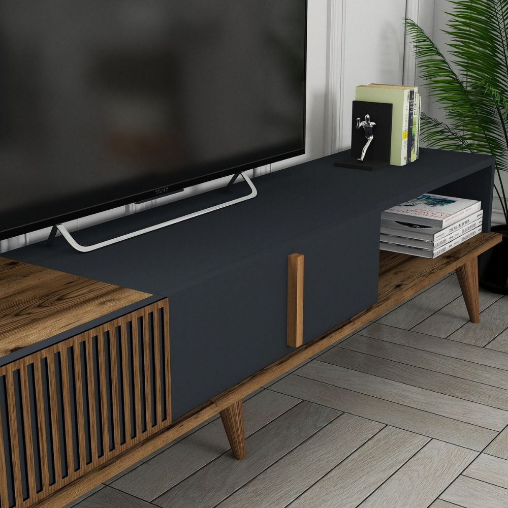 concept-usine-nola-meuble-tv-180-cm-bois-noyer-anthracite image 4