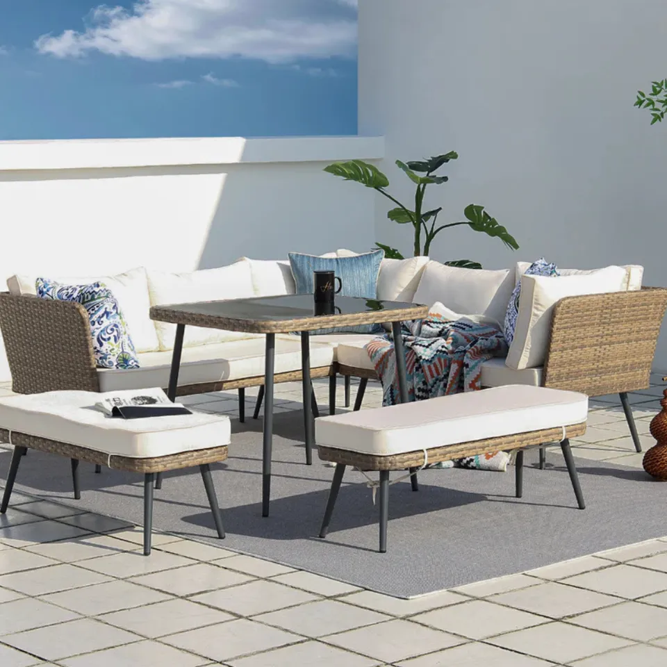 concept-usine-baracoa-salon-de-jardin-9-places-marron-modulable image 1