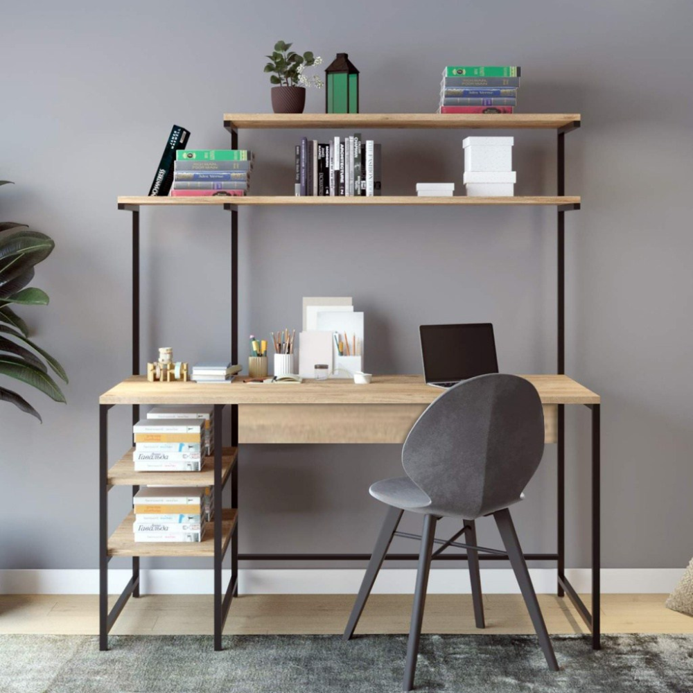 concept-usine-forssa-bureau-noir-et-bois-avec-rangement image 1