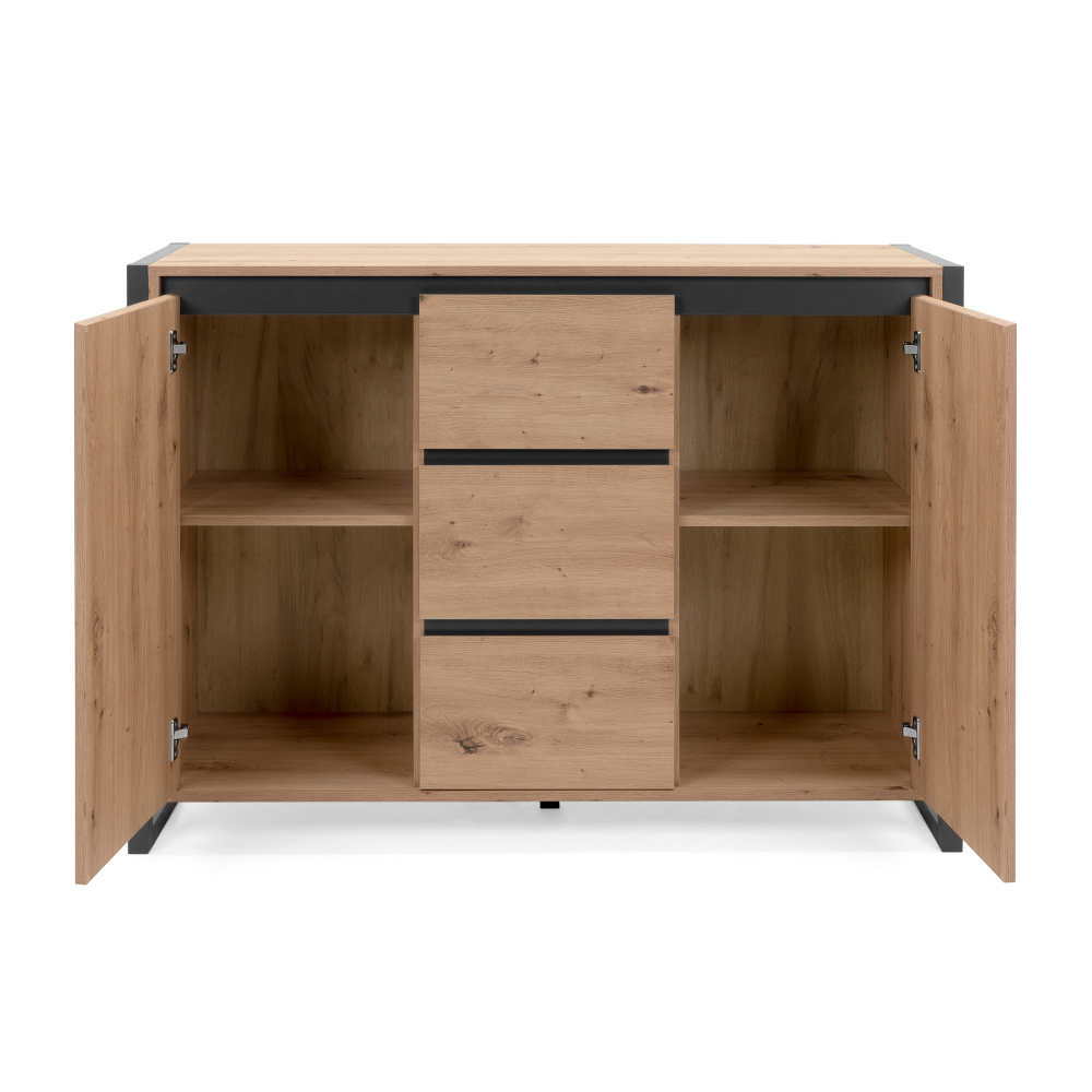 concept-usine-kotor-buffet-industriel-bois-120-cm-3-tiroirs image 5
