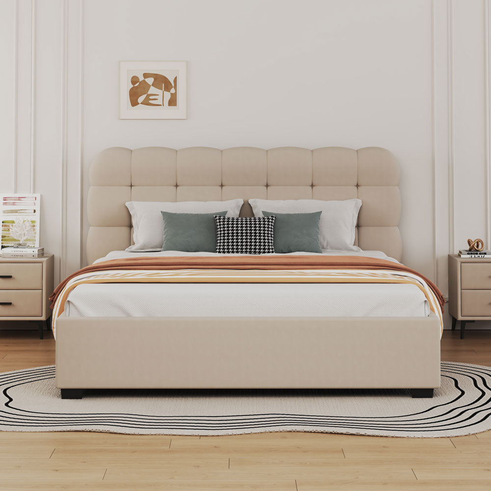 concept-usine-dallas-160x200-lit-coffre-velours-beige image 3